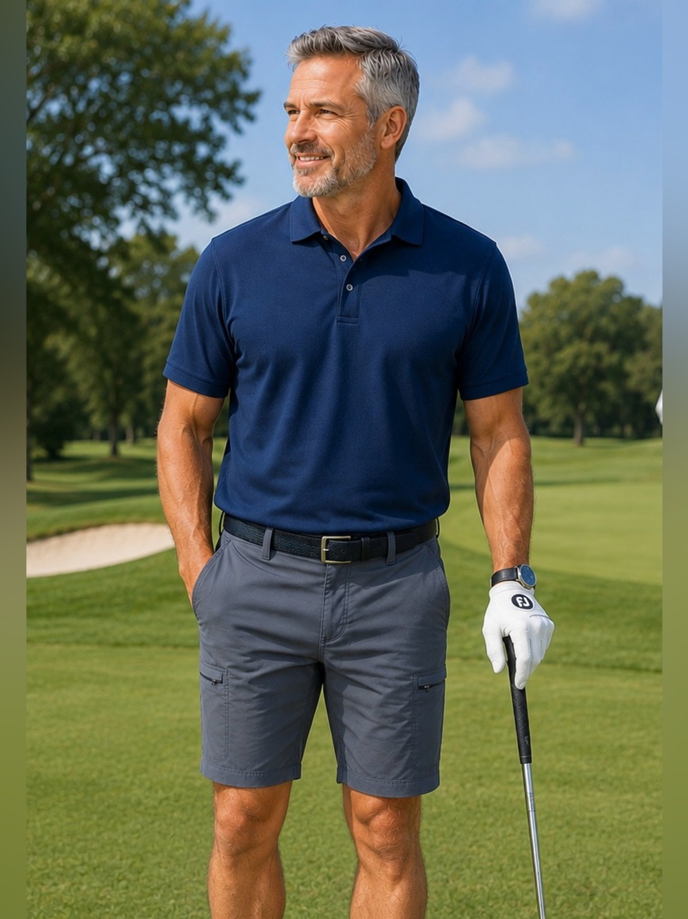 Chaps Men’s Light Gray Golf Shorts